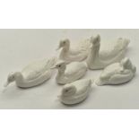 Poole Pottery golden-eye white bone china, collection of Decoy Ducks all modelled by Barbara