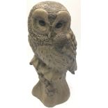 Poole Pottery large stoneware barred Owl modelled By Barbara Linley Adams 12.4" high.