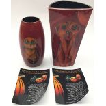Poole Pottery interest Anita Harris Art Pottery vase depicting a Meerkat 8.3" high, together with