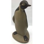 Poole Pottery rare & hard to find stoneware model of a penguin 8.6" high.