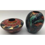 Poole Pottery interest Anita Harris Art Pottery vase depicting fish 6.25" high, together with one