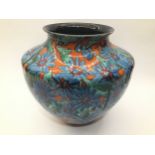 Poole Pottery interest Anita Harris Studio large jardiniere/planter 10.7" high 11" dia.