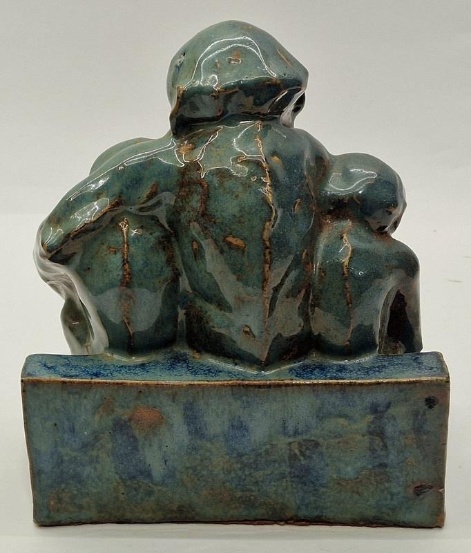 Poole Pottery Carter Stabler Adams Three Wise Monkeys bookend designed by Hugh Llewellyn 1922-23 - Bild 2 aus 4