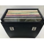 BOX CONTAINING VARIOUS FOLK AND POP RELATED RECORDS. This box contains artists - Blue Mink - Simon &