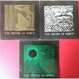 SISTERS OF MERCY 7” VINYL SINGLE RECORDS. All three records here come in picture sleeves with titles