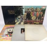 COLLECTION OF VARIOUS BEATLES LP RECORDS.
