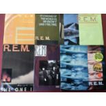 6 VINYL 12” R.E.M. RECORDS. Titles here are - Finest Worksong - Rockville