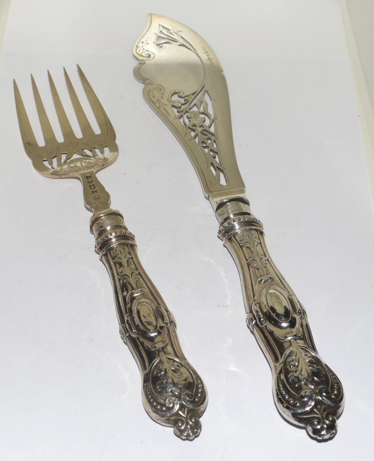 Pair of highly decorated Victorian Fish servers showing images for fishermen and boats etc Sheffield - Image 8 of 8