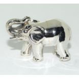 A well cast silver figure of an elephant