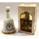 Bell's Scotch Whisky boxed decanter commemorating the 60th Birthday of Queen Elizabeth II 1986 still