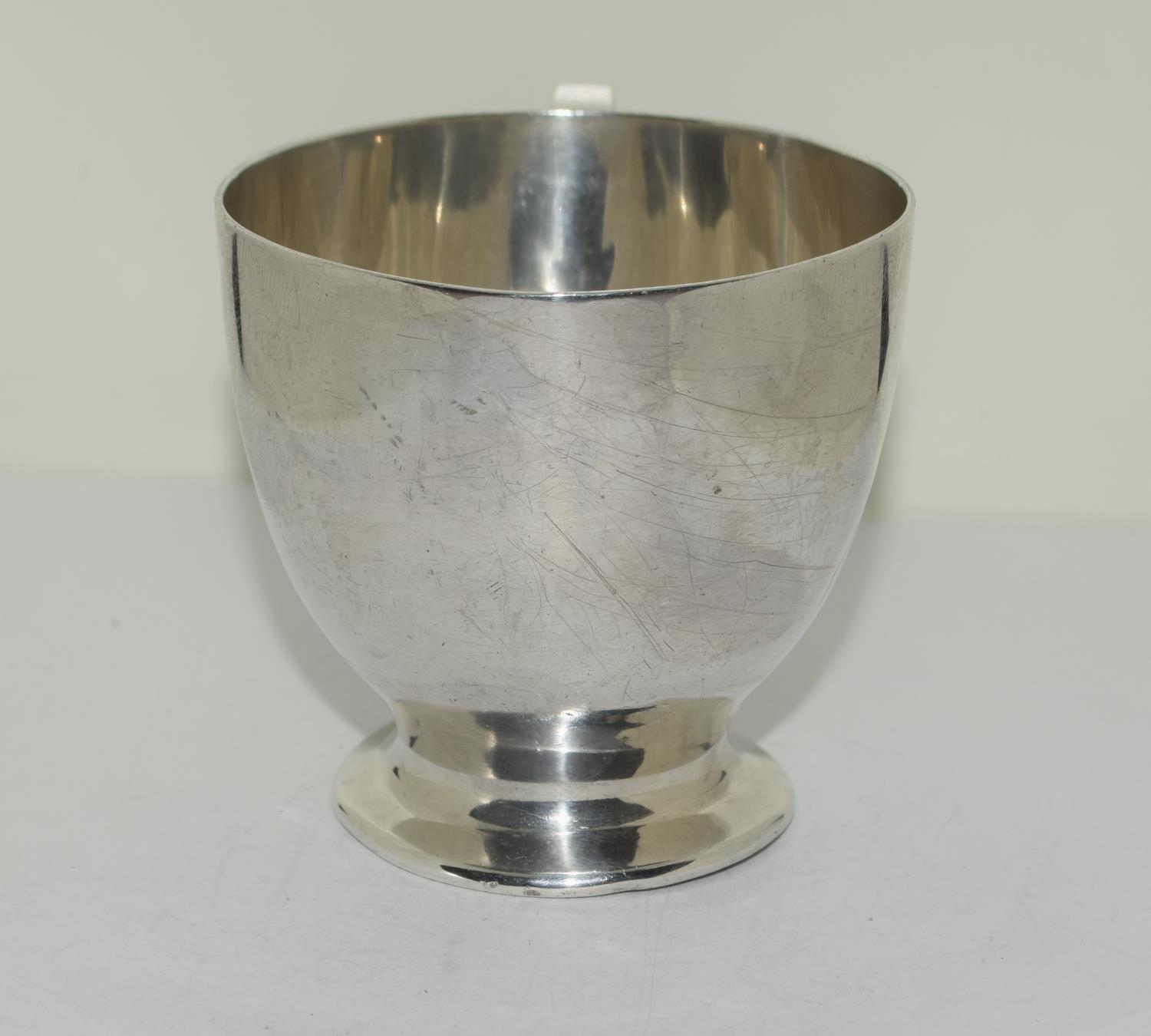 Silver christening cup Retailed my "Harrods" London 1924 7cm tall - Image 3 of 14