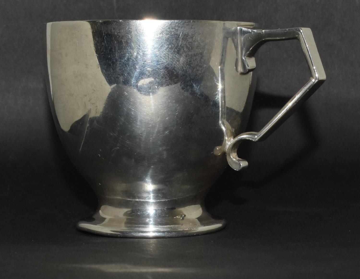 Silver christening cup Retailed my "Harrods" London 1924 7cm tall - Image 13 of 14