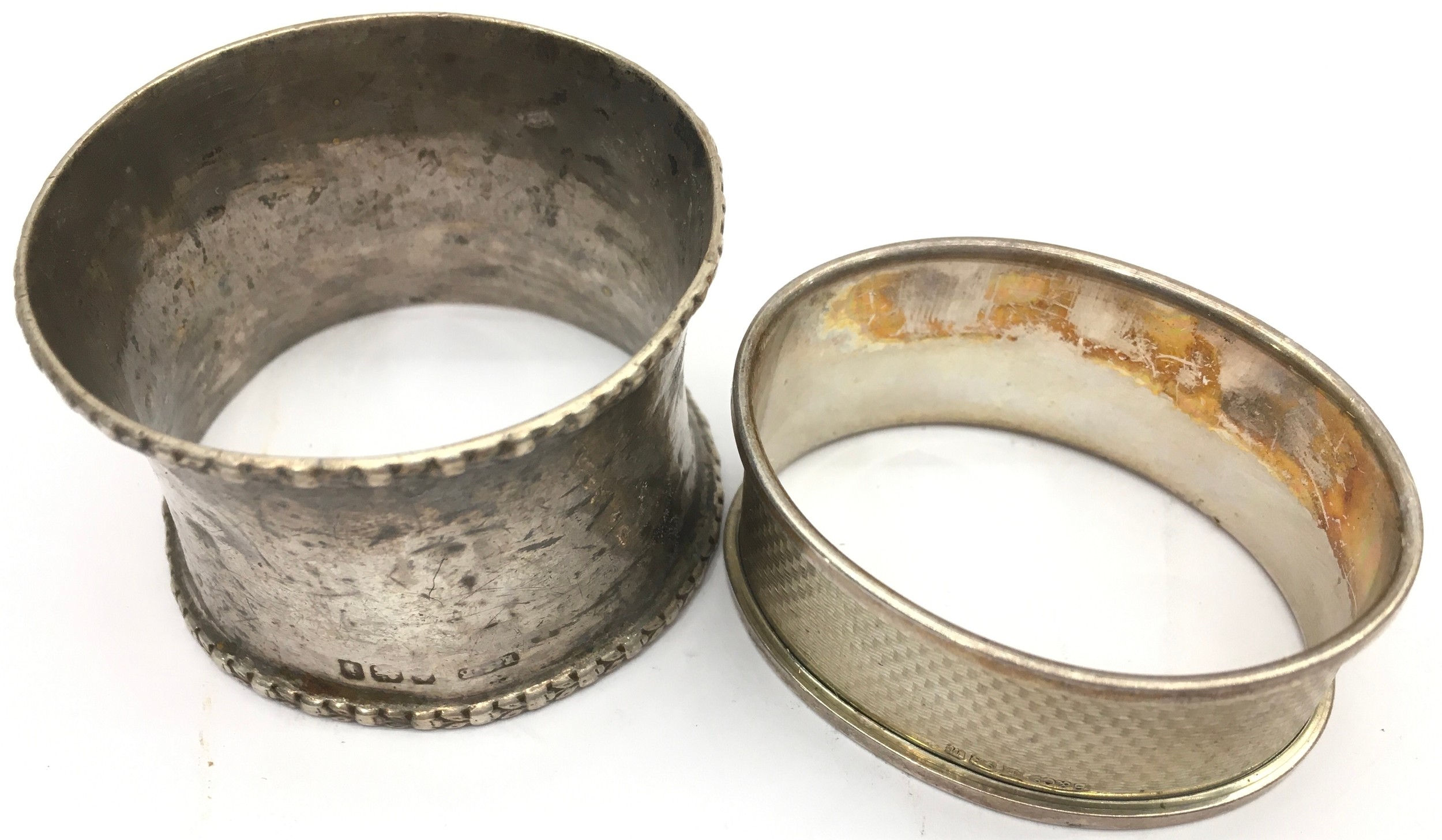 6 mixed silver H/M napkin rings - Image 4 of 4