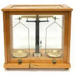 Vintage cased balance scales by "Phillip Harris Birmingham"