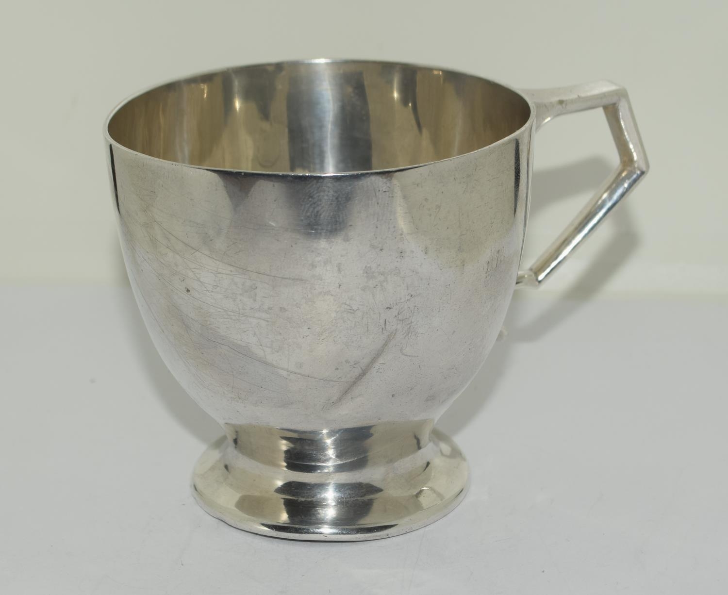 Silver christening cup Retailed my "Harrods" London 1924 7cm tall - Image 2 of 14