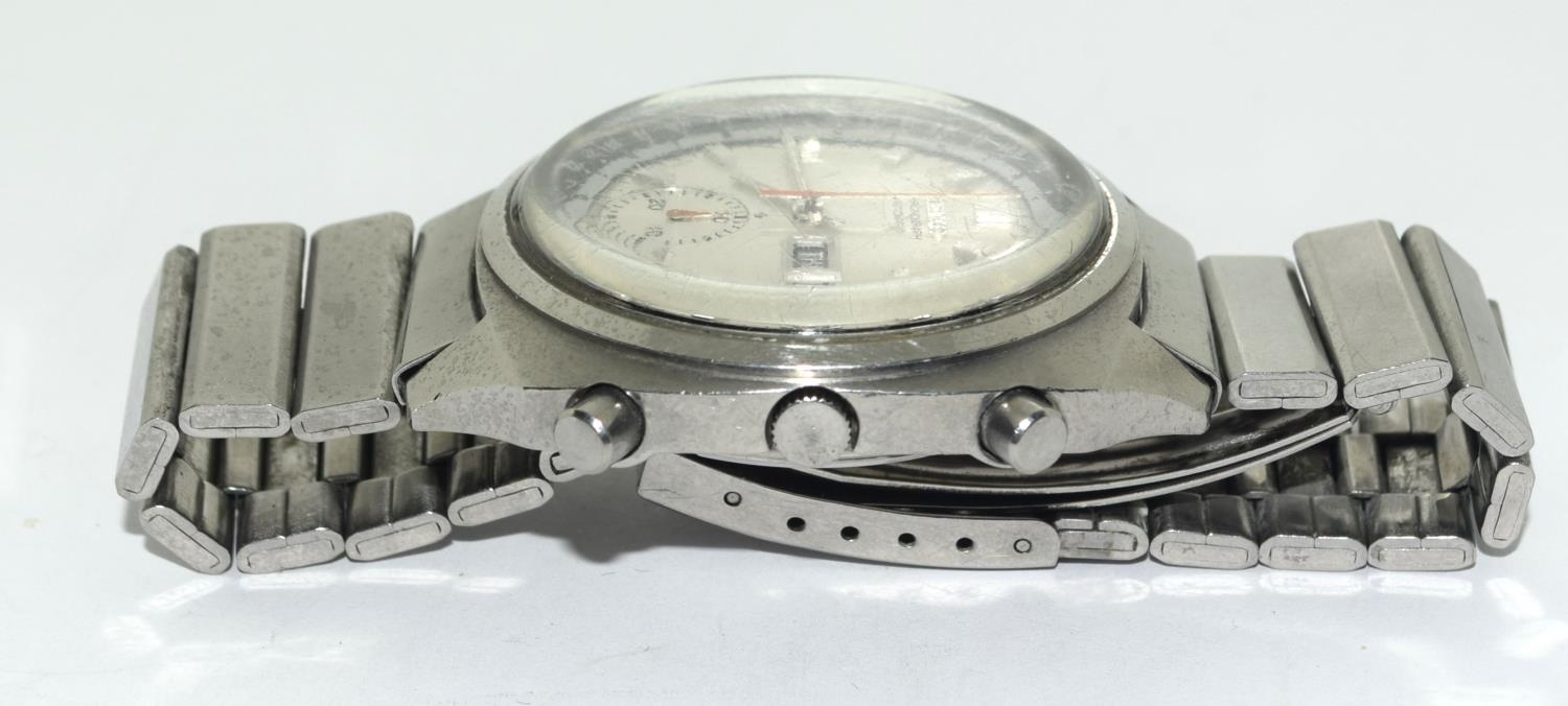 Vintage 1970s Seiko Pulsations automatic chronograph stainless steel gents watch early date March - Image 3 of 5