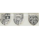 3 Solid Silver coat of arms shields 145g