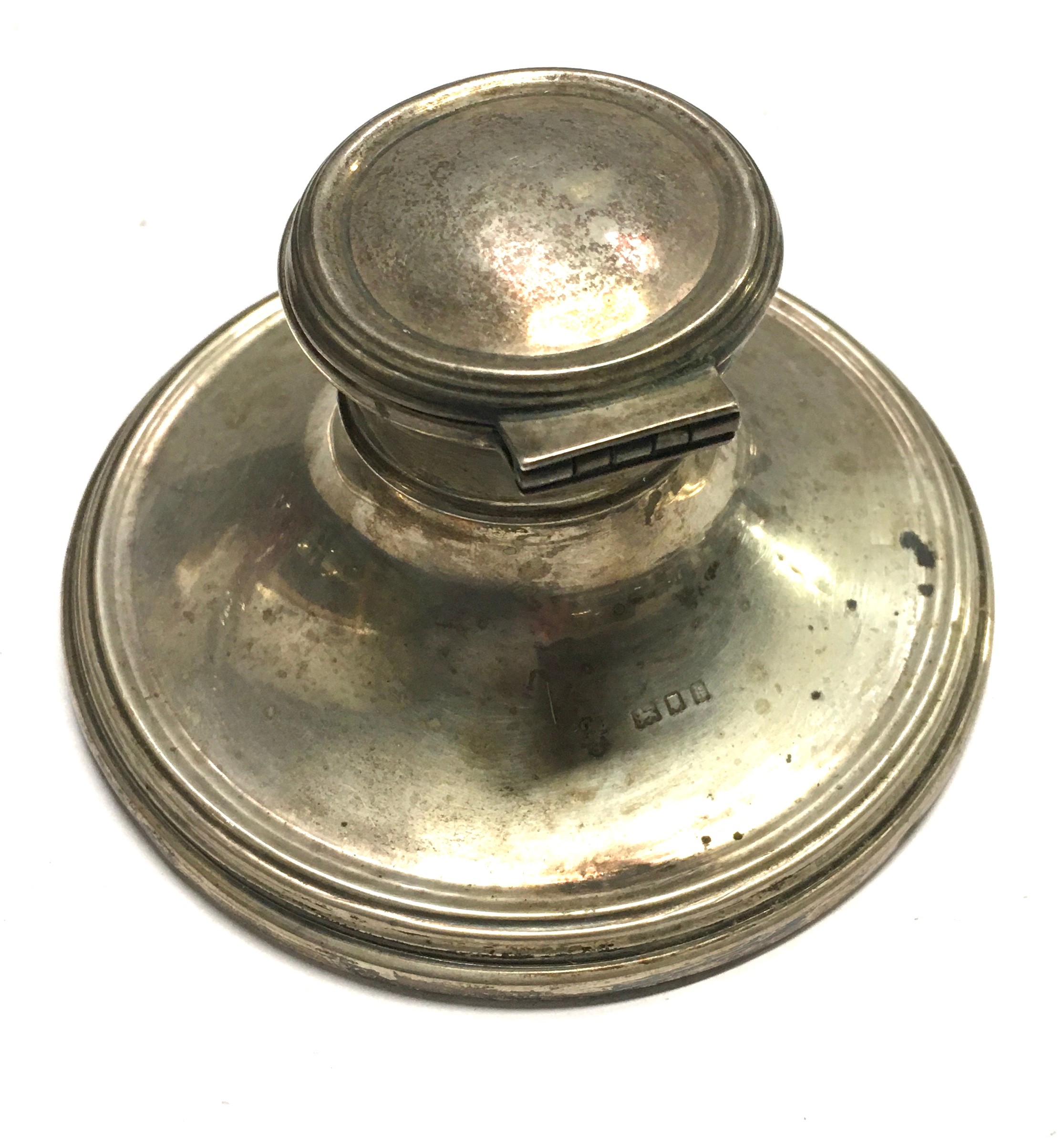 Silver H/M inkwell together a silver rim ash tray and silver rim cigarette holder - Image 4 of 8