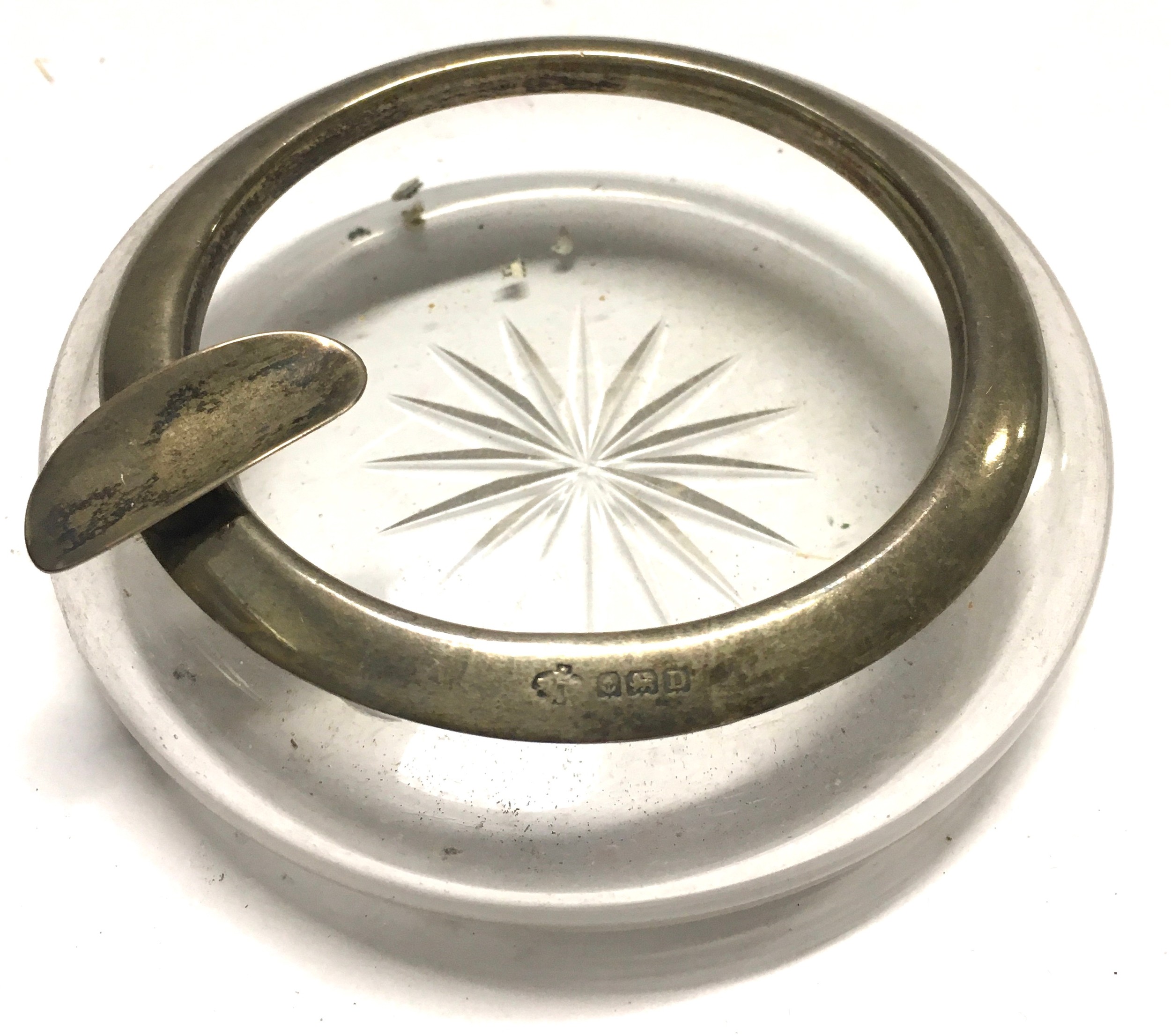 Silver H/M inkwell together a silver rim ash tray and silver rim cigarette holder - Image 6 of 8