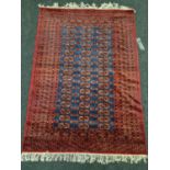 Afgan Tabriz Maroon geometric pattern rug 190x125cm