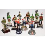 A collection of hand painted cast metal military figures to include Charles Stadden figures.