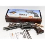 Umarex John Wayne 'Duke' Colt single action pellet revolver .177 calibre appears complete and boxed.