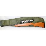 Crossman Quest 800 break barrel air rifle with fitted Nikko Stirling Gold Crown scope. Comes in a