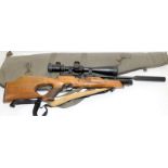 Weihrauch HW100 .177 calibre air rifle with fitted JSR 10-40x50E-SF scope. Comes in a soft fabric