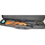 Daystate Wolverine WL2202 air rifle c/w Hawke scope and bipod rest. Comes in hard travel case with