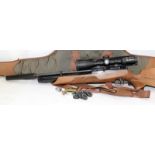 Weihrauch HW100 .177 calibre air rifle with fitted Nikko Stirling Diamond LR scope. Comes with