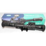 Yukon Photon XT rifle scope with built in laser/LED IR illuminator. Boxed with carry bag