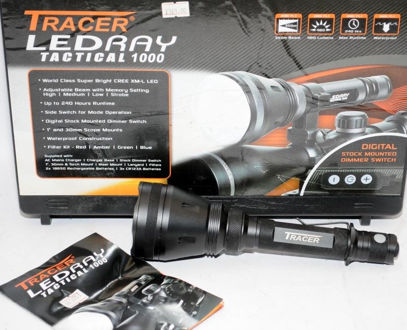 Tracer LED Ray scope mountable torch kit. Appears complete and in original carry case - Image 2 of 2
