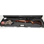 Air Arms S510 .22 caliber air rifle with fitted Hawke Eclipse scope. Comes in Air Arms bespoke