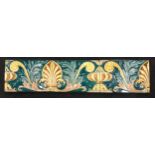 Large relief moulded tiles with a Neo-Classical design c1900 qty x 3, each tile 8" x 12" (3)