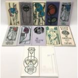 Mynde Ceramics screen printed & hand painted by John M Bass, inspired by Charles Rennie Mackintosh