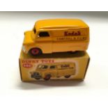 Dinky 480 Bedford "Kodak Cameras & Films" yellow body, silver trim and headlights, red ridged hubs