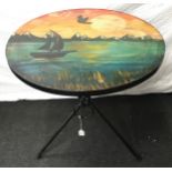 Painted circular table (228)