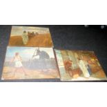 3 French religious iconic prints