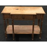 Break front oak hall/console table 72x90x35cm