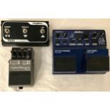 3 GUITAR FOOT SWITCH PEDALS. First we have a Boss RV-5 Digital Reverb followed by a Digitech