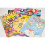 Collection of vintage comics etc to include A Team story and colouring books, Marvel Ren and