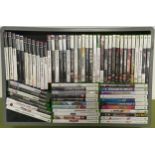 Collection of boxed PlayStation and Xbox video games, not checked (WP).