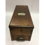 A Vintage wooden cash till/box. (25)