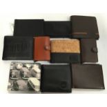 Selection of new mens wallets and card holders.