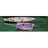 Windsurfing board complete with sail (WP).