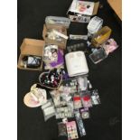 Various nail products to include gel colours, lamp, nail tips, polishing kit, nail art pens and