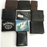 Selection of new mens wallets and card holders.