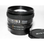 Quality Nikon AF Nikkor 20mm 1:2.8 wide angle lens (33)