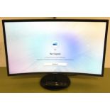 Samsung 32" curved LED Television with remote model no: V32F390SEX (WP).