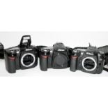 3 x Nikon D90 DSLR camera bodies, no batteries so being sold untested (31)